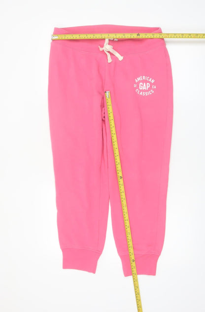 GAP Women’s Pink Jogger Sweatpants M Fleece Cotton Comfort Fit