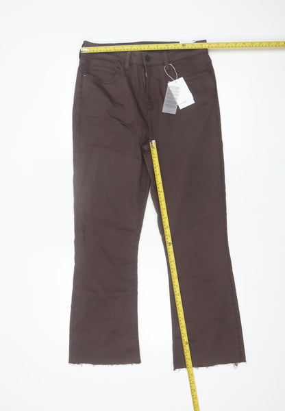 Tiffosi Women's Brown Flared Stretch Twill Trousers Size 16