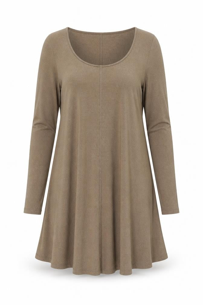 Marks & Spencer Women’s Brown A-Line Knit Long Sleeve Dress Size 12