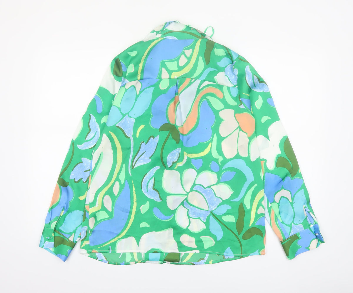 Gallery Women's Multicoloured Floral Blouse UK 10
