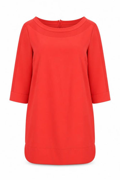 Marks & Spencer Women’s Red Shift Dress Size 14 3/4 Sleeve Knee Length