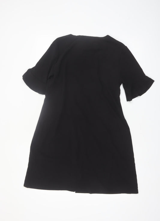 PrettyLittleThing Women’s Black Size 8 Short Sleeve Shift Dress