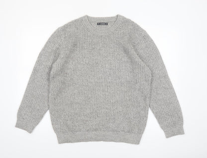 Dunnes Men’s Grey Crew Neck Chunky Knit Pullover Jumper Size L