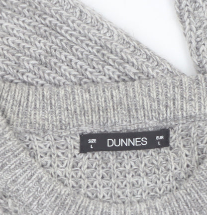 Dunnes Men’s Grey Crew Neck Chunky Knit Pullover Jumper Size L