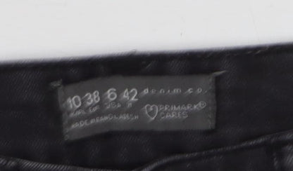 Primark Women Black Skinny Stretch Jeans Size 10 Regular