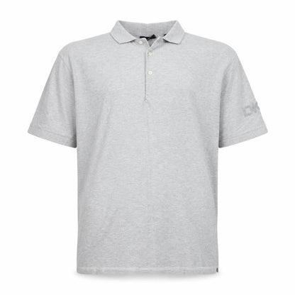 DKNY Men's Grey Cotton Short Sleeve Polo Shirt XL