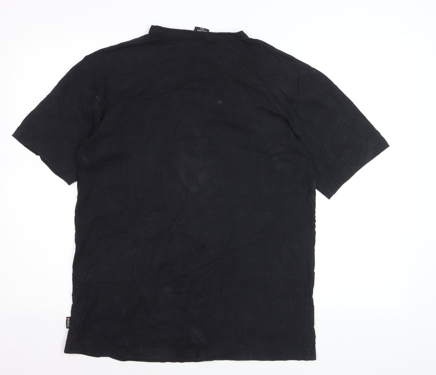 Diesel Men's Black 2XL Graphic Print Grunge T-Shirt