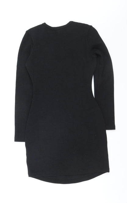 Boa Women’s Black Long Sleeve Bodycon Knit Dress Size M