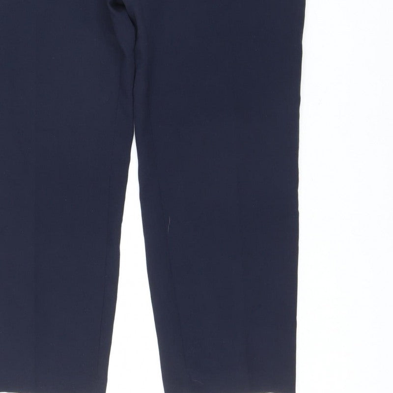 Dunnes Women's Blue Size 14 Tailored Straight Trousers