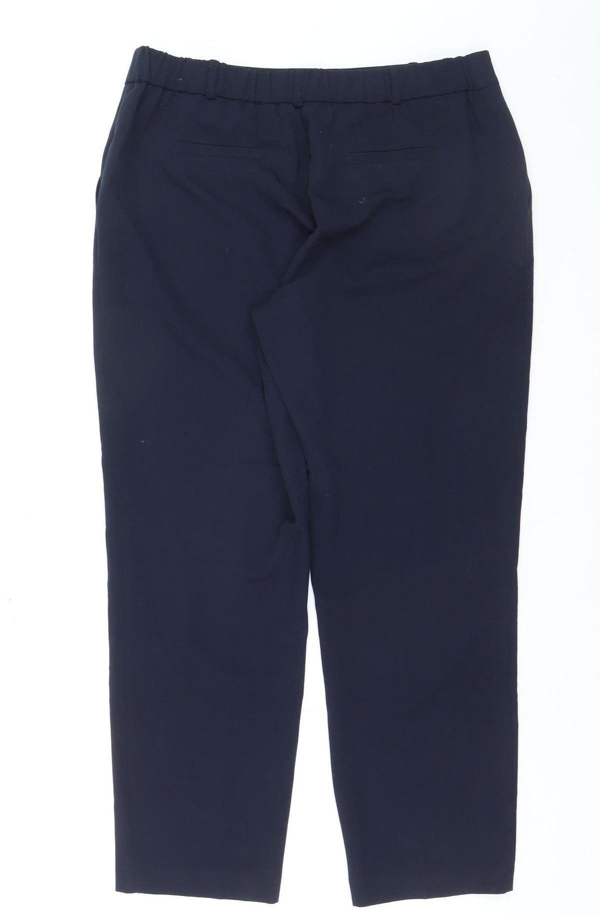 Dunnes Women's Blue Size 14 Tailored Straight Trousers