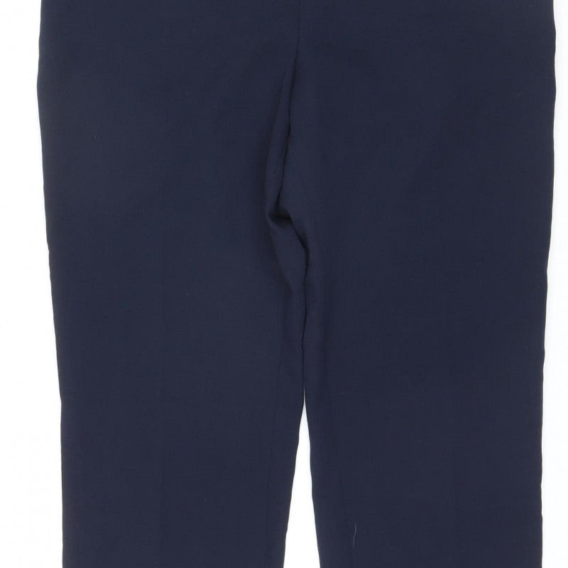 Dunnes Women's Blue Size 14 Tailored Straight Trousers