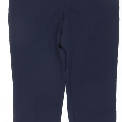 Dunnes Women's Blue Size 14 Tailored Straight Trousers