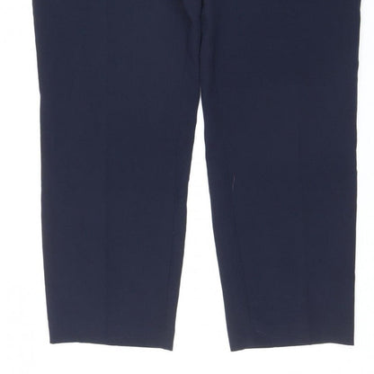 Dunnes Women's Blue Size 14 Tailored Straight Trousers