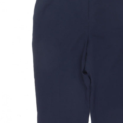 Dunnes Women's Blue Size 14 Tailored Straight Trousers