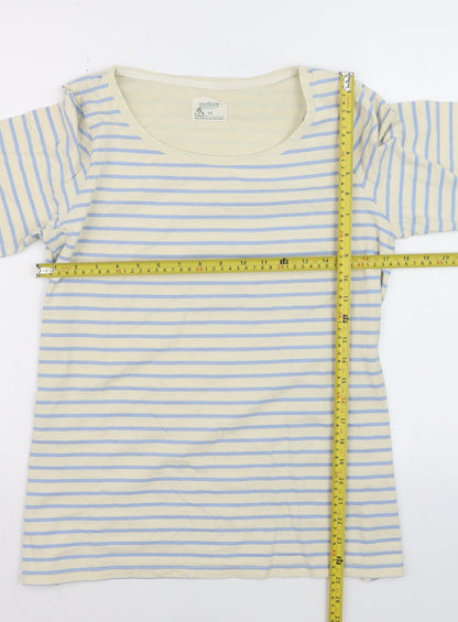 Braintree Women's Multicoloured Stripe Organic Cotton Pullover Jumper Size 14