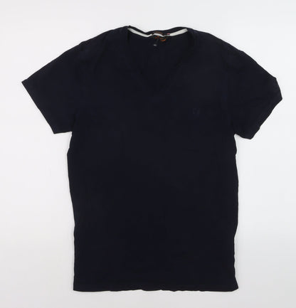 Ben Sherman Men's Blue V-Neck Cotton T-Shirt Size L