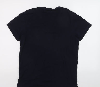 Ben Sherman Men's Blue V-Neck Cotton T-Shirt Size L