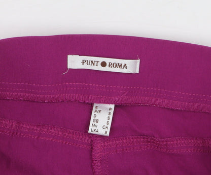 Punt Roma Women’s Pink Capri Stretch Cotton Leggings Size S