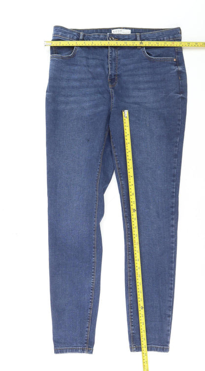 Primark Women Blue Size 16 Skinny Jeans Denim Co Stretch Cotton