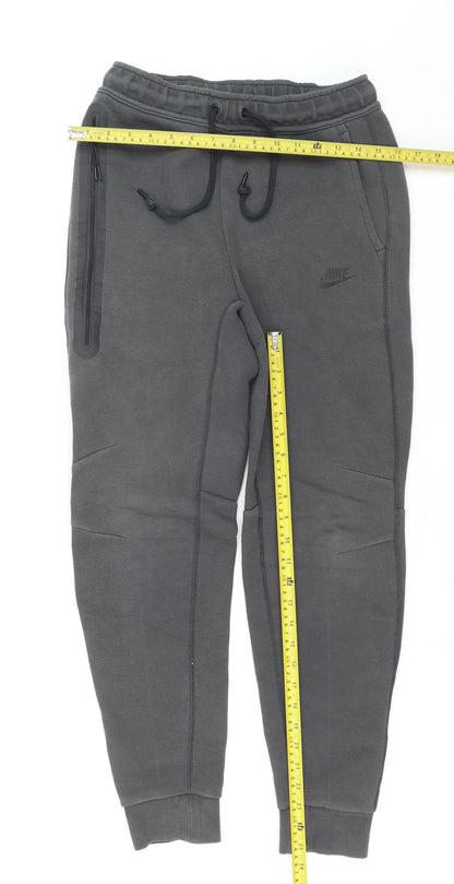 Nike Boys Grey Jogger Sweatpants S Activewear Tapered Fleece Trousers
