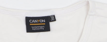 Canyon Women Sports White Rhinestone T-Shirt Size 10