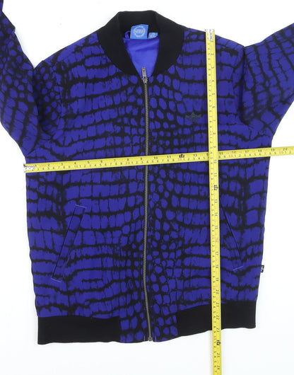 Adidas Men's Blue Animal Print Bomber Jacket Size S