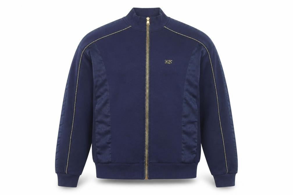 ASOS Men's Blue Full Zip High Neck Jumper Size S