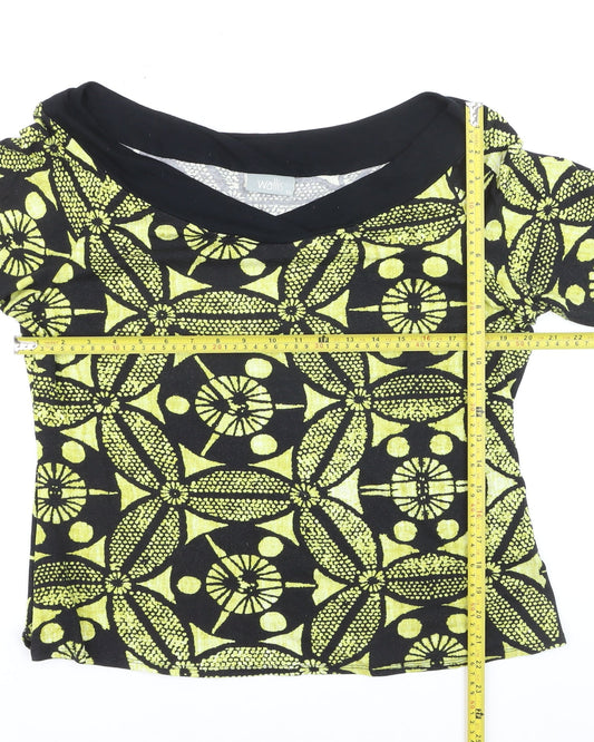 Wallis Womens Multicoloured Geometric Jersey Blouse Size 20
