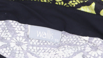 Wallis Womens Multicoloured Geometric Jersey Blouse Size 20