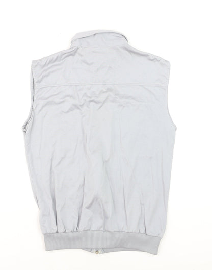 Canda Men's Grey Cotton Blend Zip Waistcoat Size M 40in
