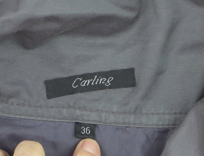 Carling Women’s Grey Hooded Long Anorak Coat Size 8