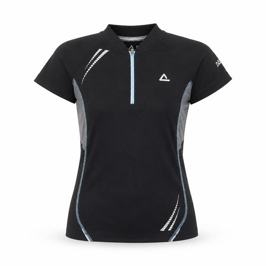 Dare 2b Womens Black Short Sleeve Athletic Zip T-Shirt UK 10