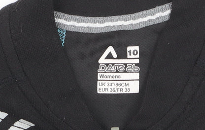Dare 2b Womens Black Short Sleeve Athletic Zip T-Shirt UK 10