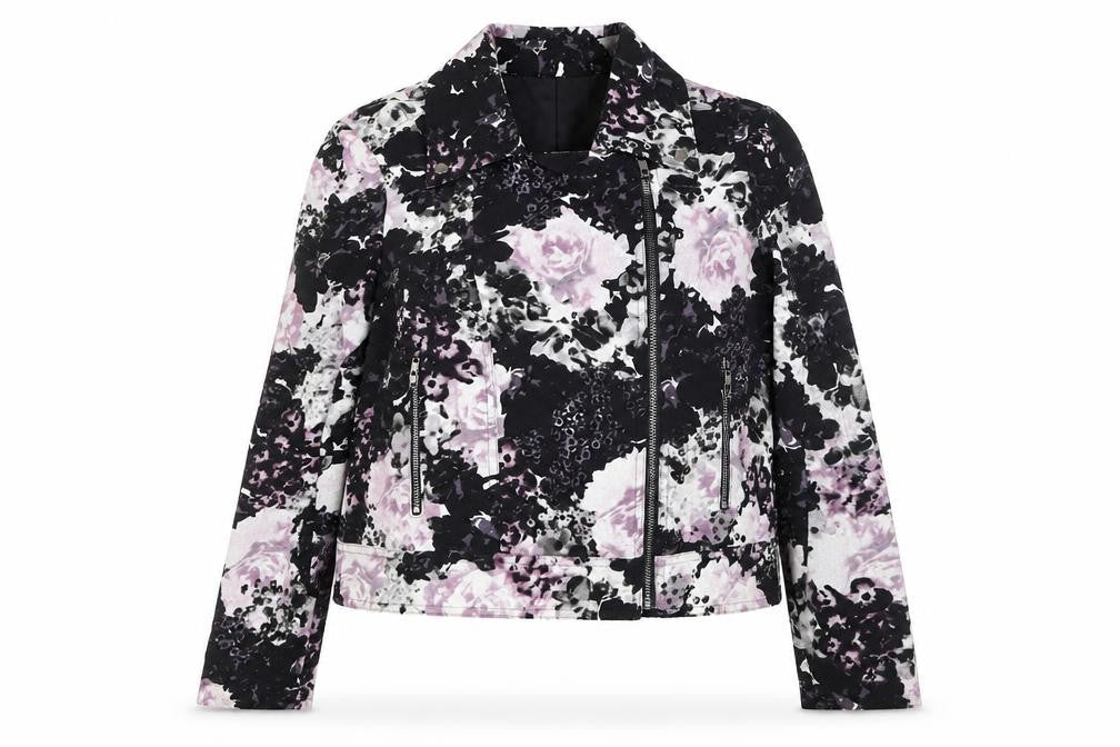 Kaliko Women's Multicoloured Floral Biker Jacket Size 12