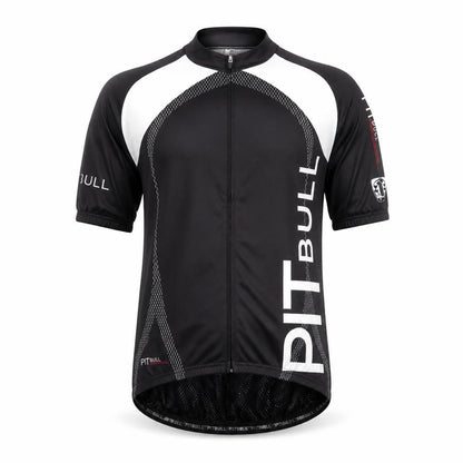 Pitbull Men’s Black Cycling Jersey M Full Zip Athletic Fit
