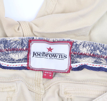 Joe Browns Men's Beige Cargo Shorts Size 34 Regular Fit