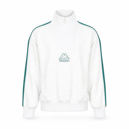 Kappa Men's Grey 1/4 Zip Sweatshirt XS Sports Logo Training Top