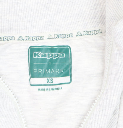 Kappa Men's Grey 1/4 Zip Sweatshirt XS Sports Logo Training Top