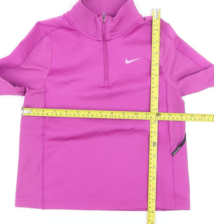 Nike Pro Pink Therma-Fit Teens Size 12 1/2 Zip Active Jacket
