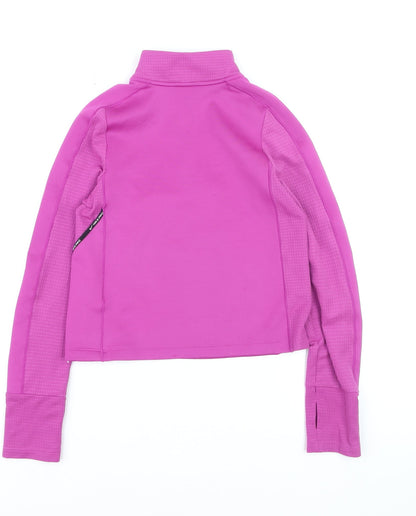 Nike Pro Pink Therma-Fit Teens Size 12 1/2 Zip Active Jacket