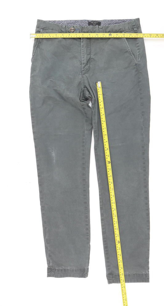 Marks and Spencer Men's Green Cotton Chino Trousers 30R