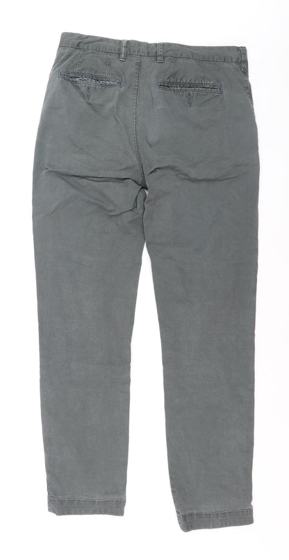 Marks and Spencer Men's Green Cotton Chino Trousers 30R