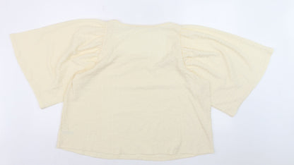 Gallery Women Ivory Bohemian Crochet Neck Blouse XL