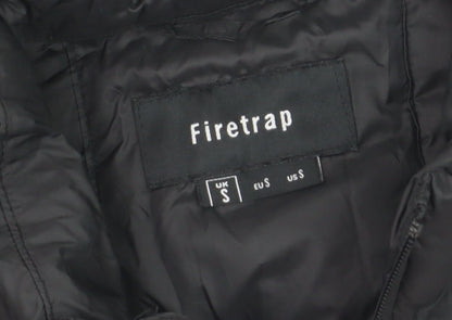 Firetrap Men's Black Puffer Jacket Size S Lightweight Full Zip
