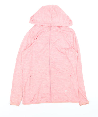 Dunnes Stores Women Pink Full Zip Hooded Sweatshirt Size S