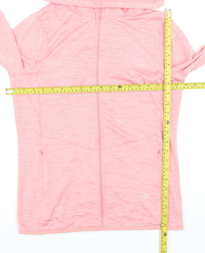 Dunnes Stores Women Pink Full Zip Hooded Sweatshirt Size S