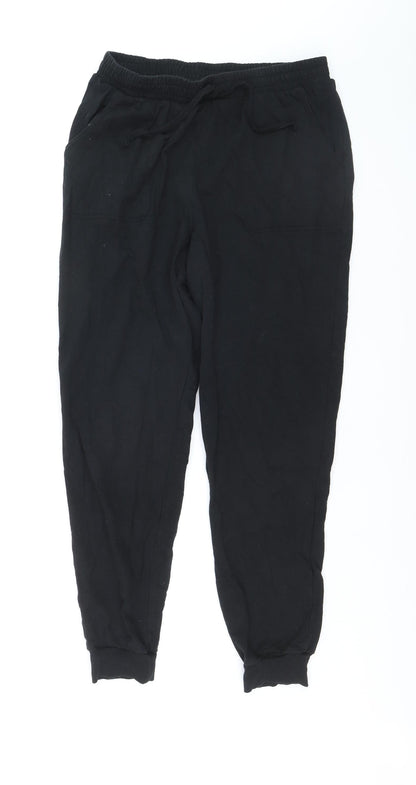 Cozee Home Men's Black Jogger Trousers M Elastic Waist Casual