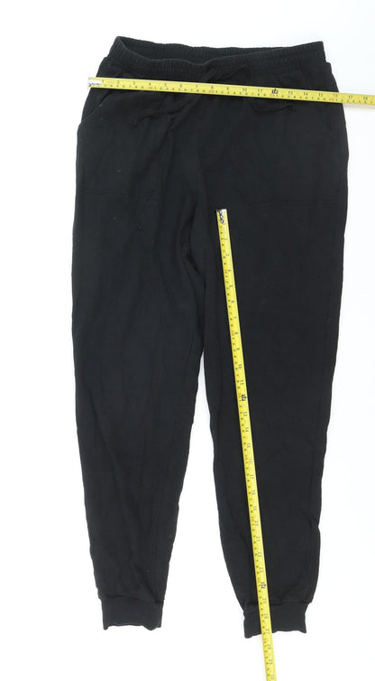 Cozee Home Men's Black Jogger Trousers M Elastic Waist Casual