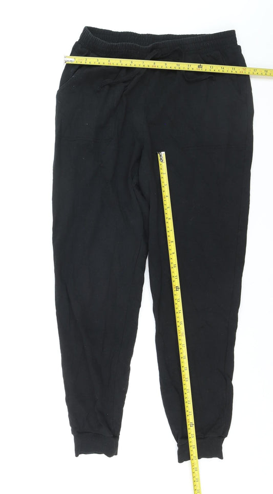 Cozee Home Men's Black Jogger Trousers M Elastic Waist Casual