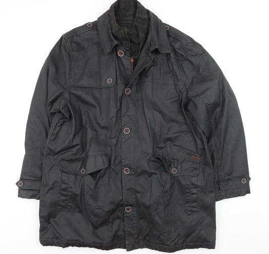 John Rocha Men's Black XL Waterproof Mid-Length Coat